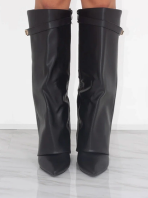Lmouré Black Leather Boots