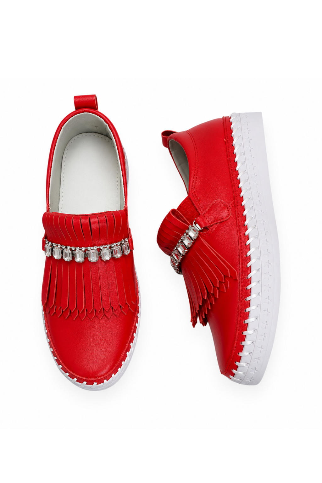 Lmouré Éclat Red Crystal Loafers