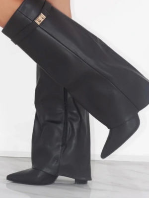 Lmouré Black Leather Boots