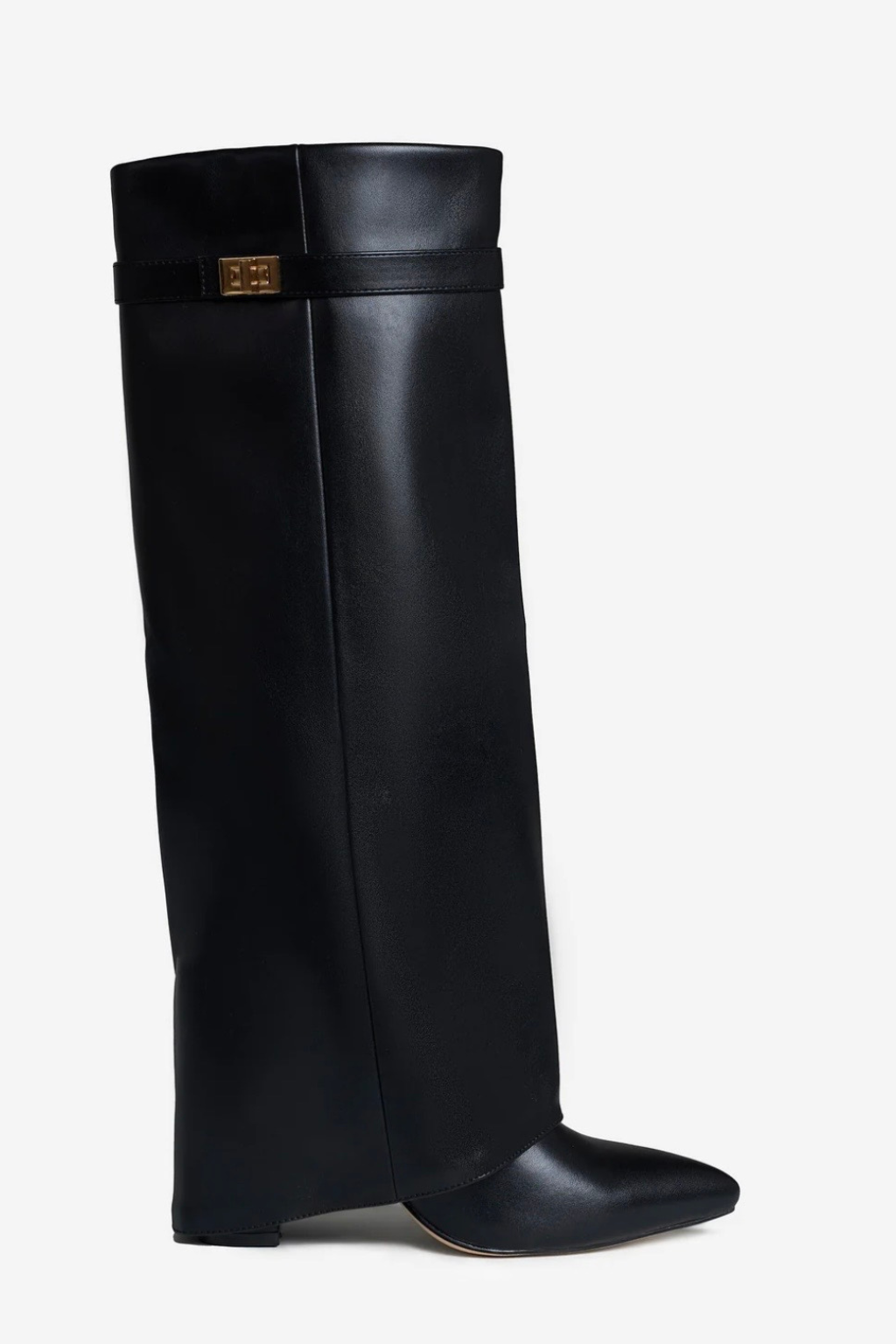 Lmouré Black Leather Knee High Boots