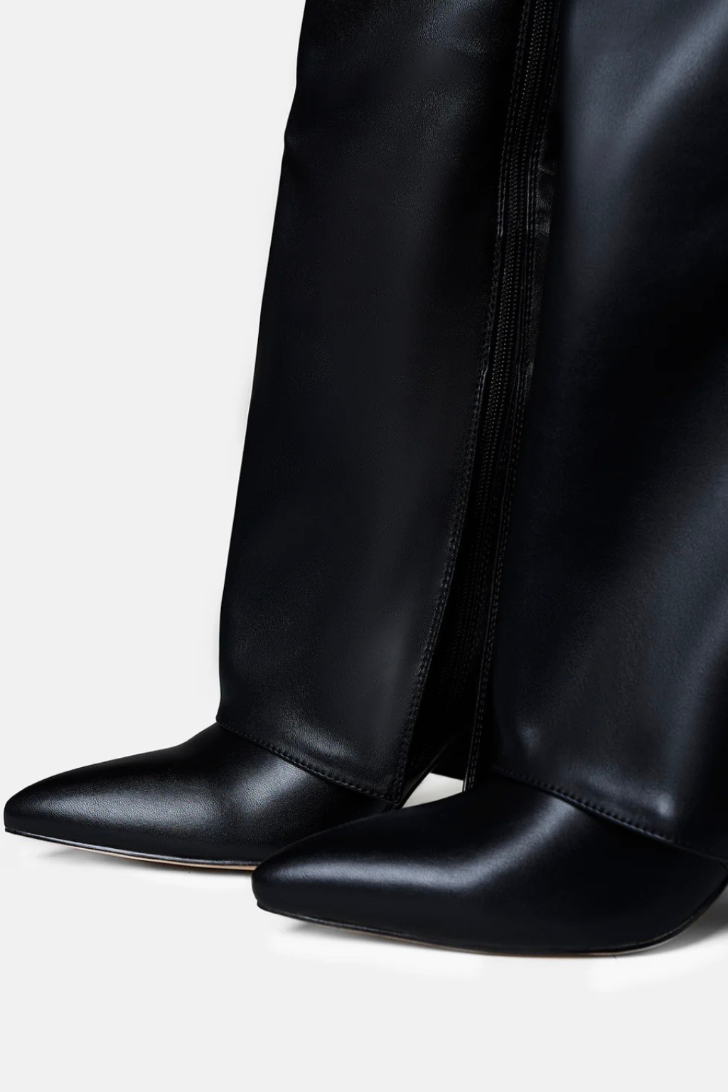 Lmouré Black Leather Knee High Boots