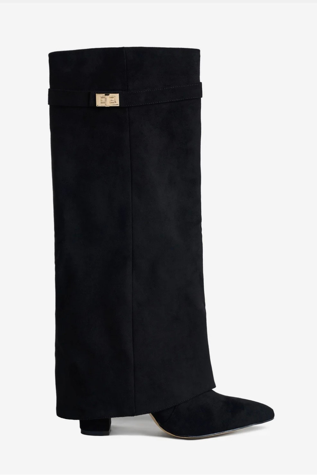 Lmouré Black Suede Knee High Boots