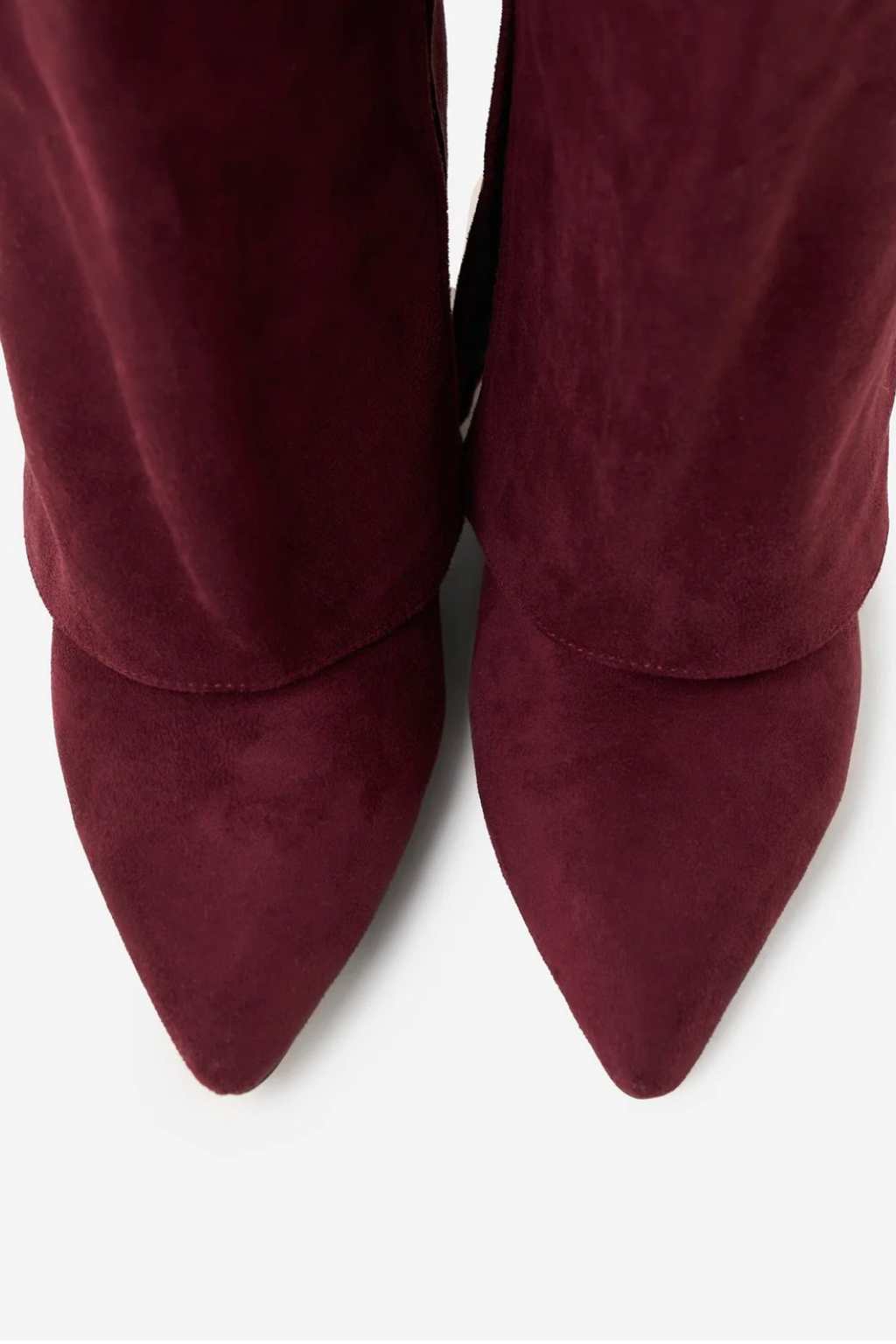Lmouré Burgundy Suede Knee High Boots