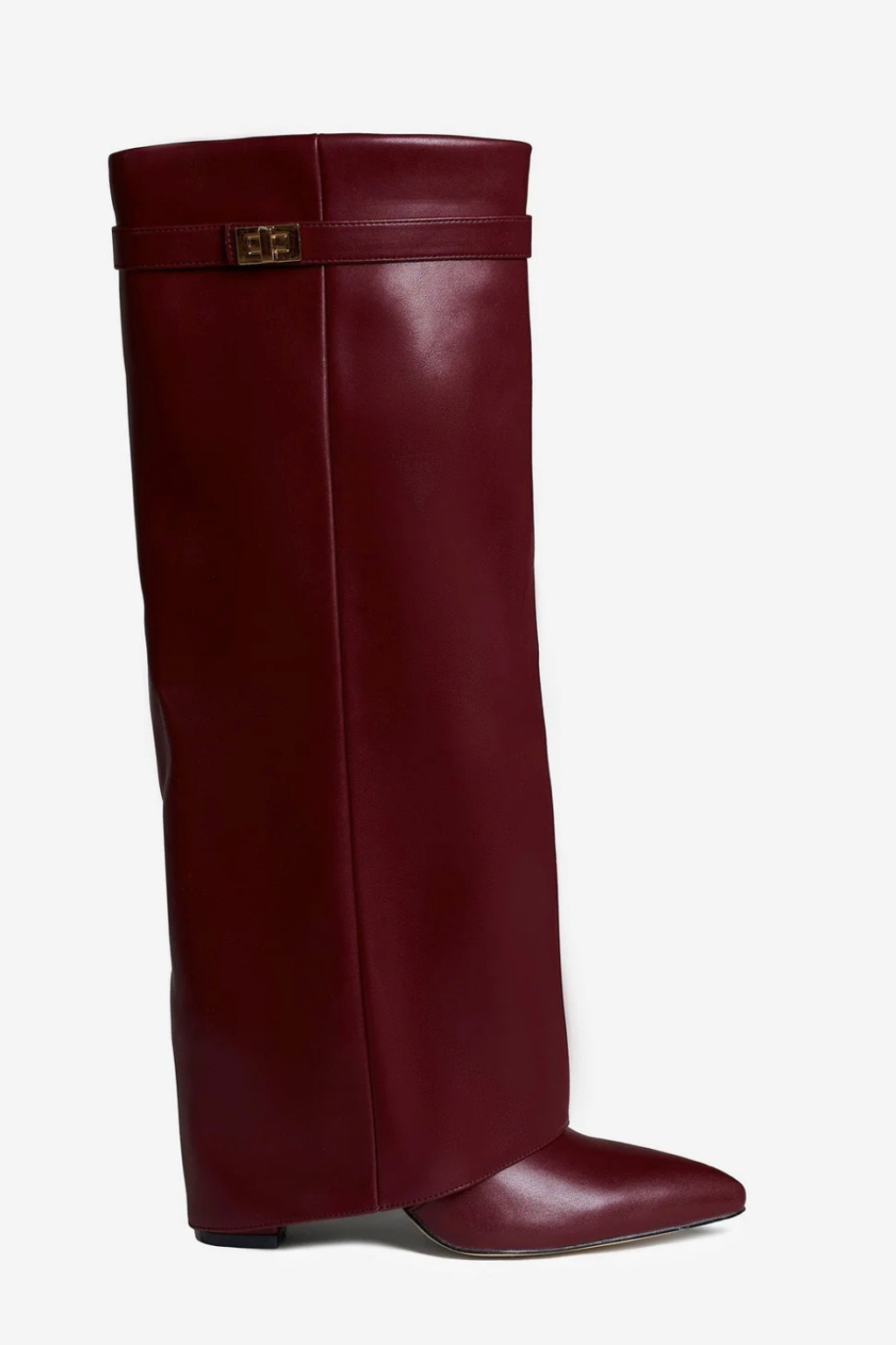 Lmouré Burgundy Leather Knee High Boots