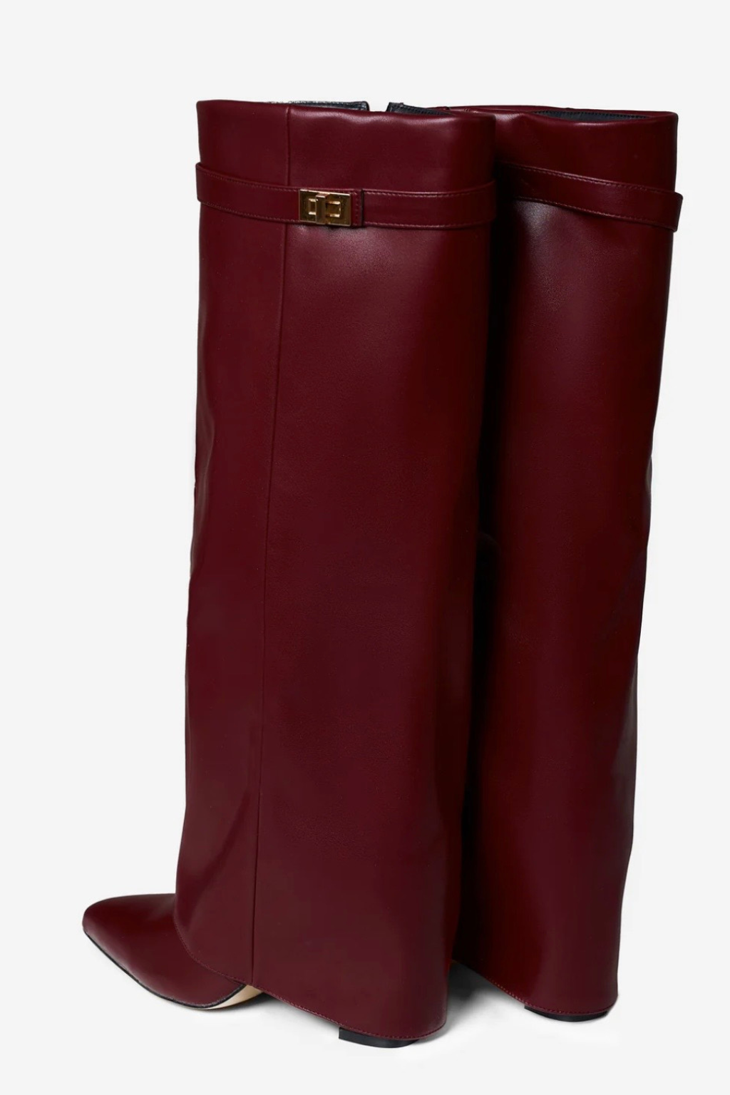 Lmouré Burgundy Leather Knee High Boots
