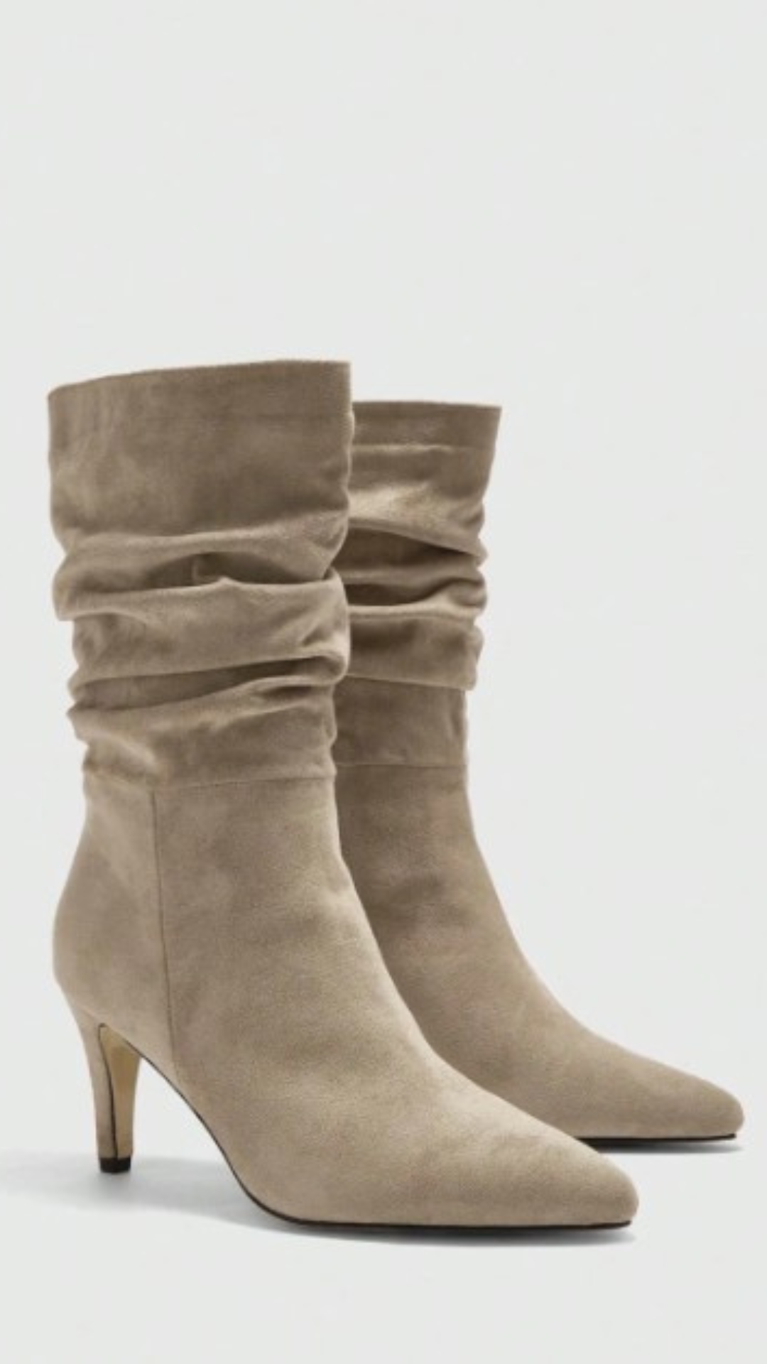Lmouré Suede Beige Slouch Boots