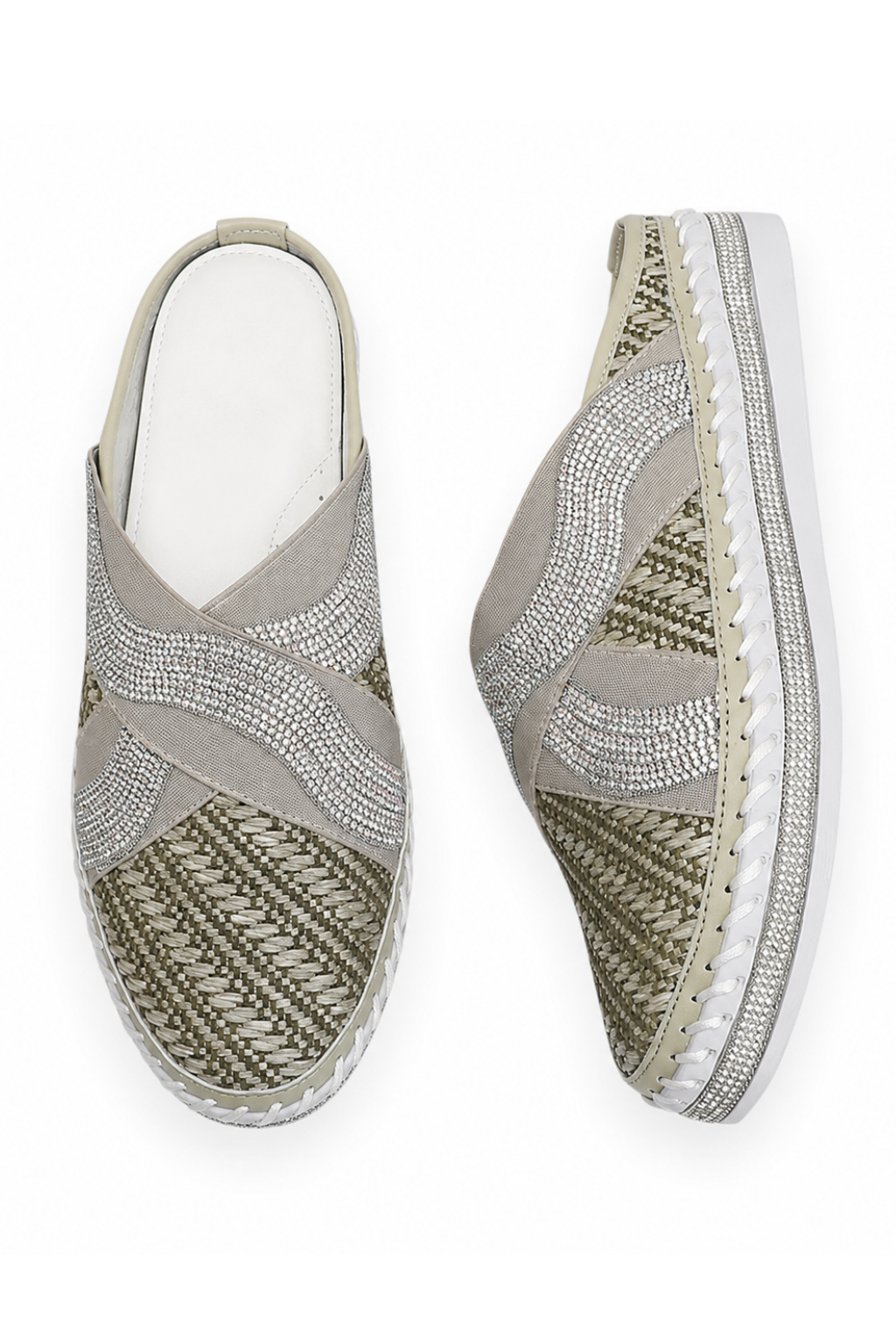 Lmouré Riviera Sage Crystal Slides