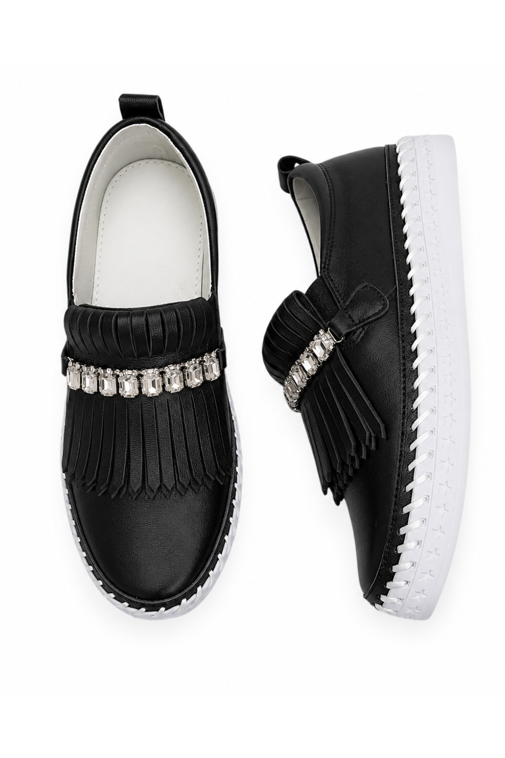 Lmouré Éclat Black Crystal Loafers