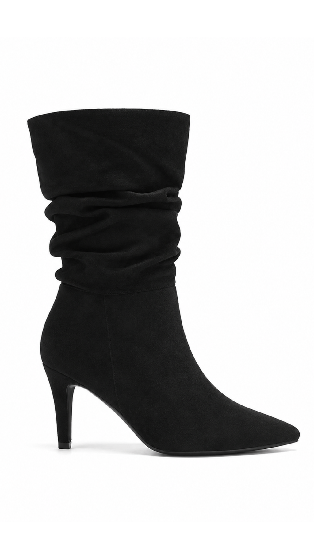 Lmouré Suede Black Slouch Boots
