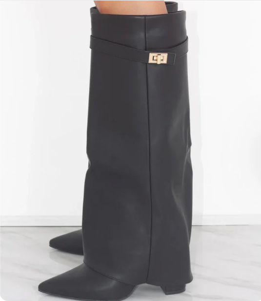 Lmouré Black Leather Boots