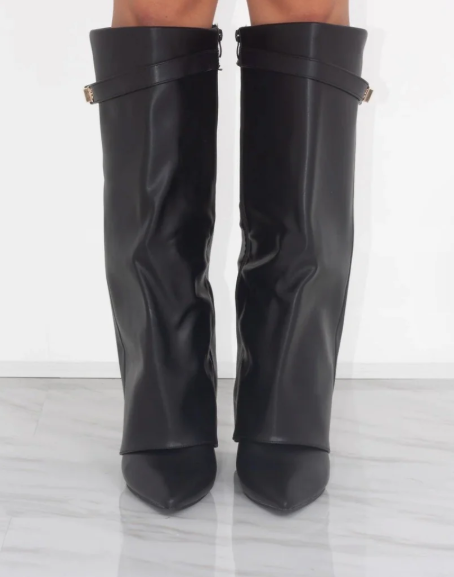 Lmouré Black Leather Boots
