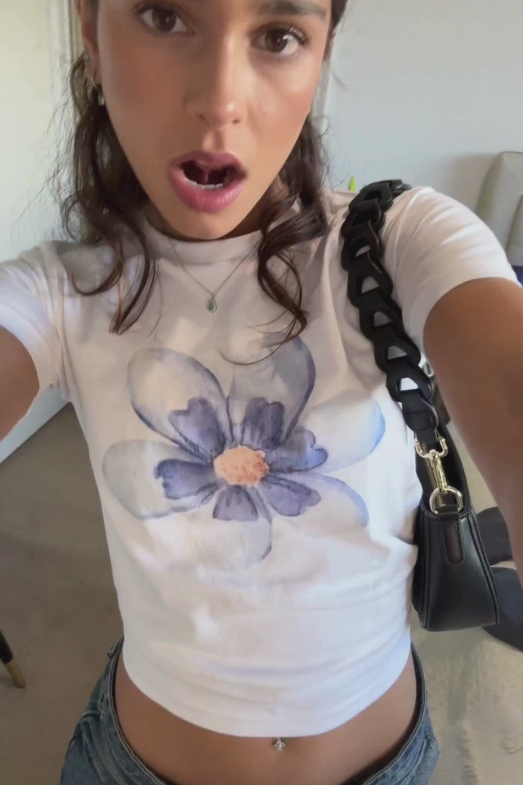Blue Blossom Baby Tee